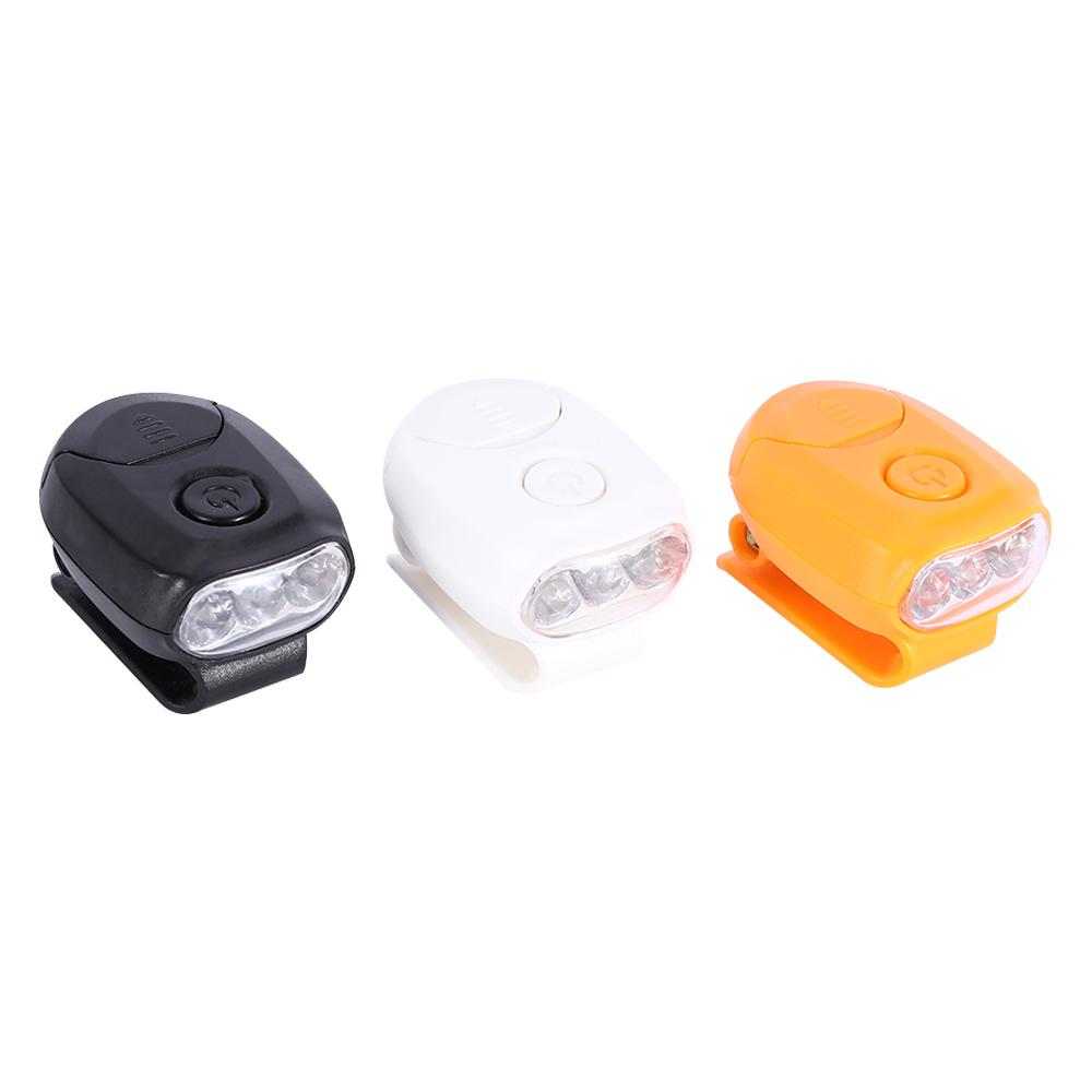 Håndfri 3 led drejelig lyssterk clip-on kasketlampe pandelampe clip-on kasketlampe hatlampe