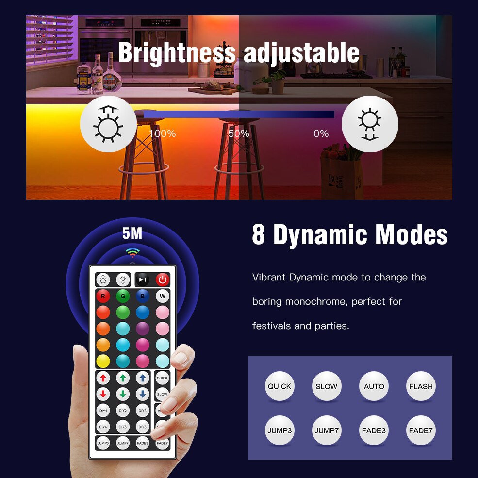 24Keys 44Keys LED RGB Controller DC12V IR Remote Controller for SMD 3528 5050 2835 RGB LED Strip Lights Single Dual Output