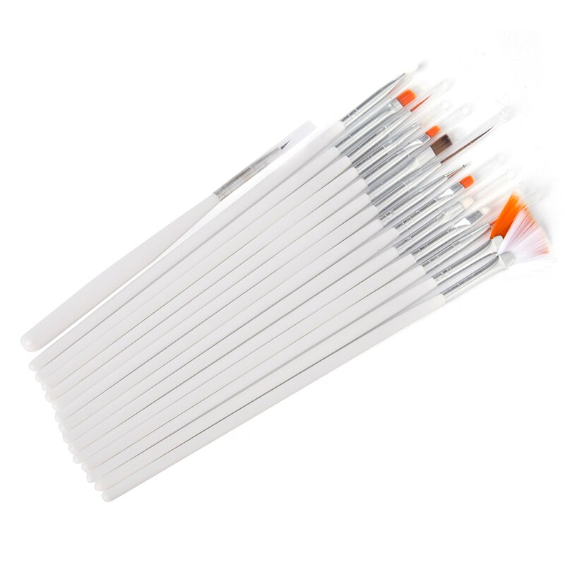 15PCS Face Body Paint Brushes Nylon Hair Painting Nail Brush Set Plastic Handle Drawing Brushes Art Tools Kit