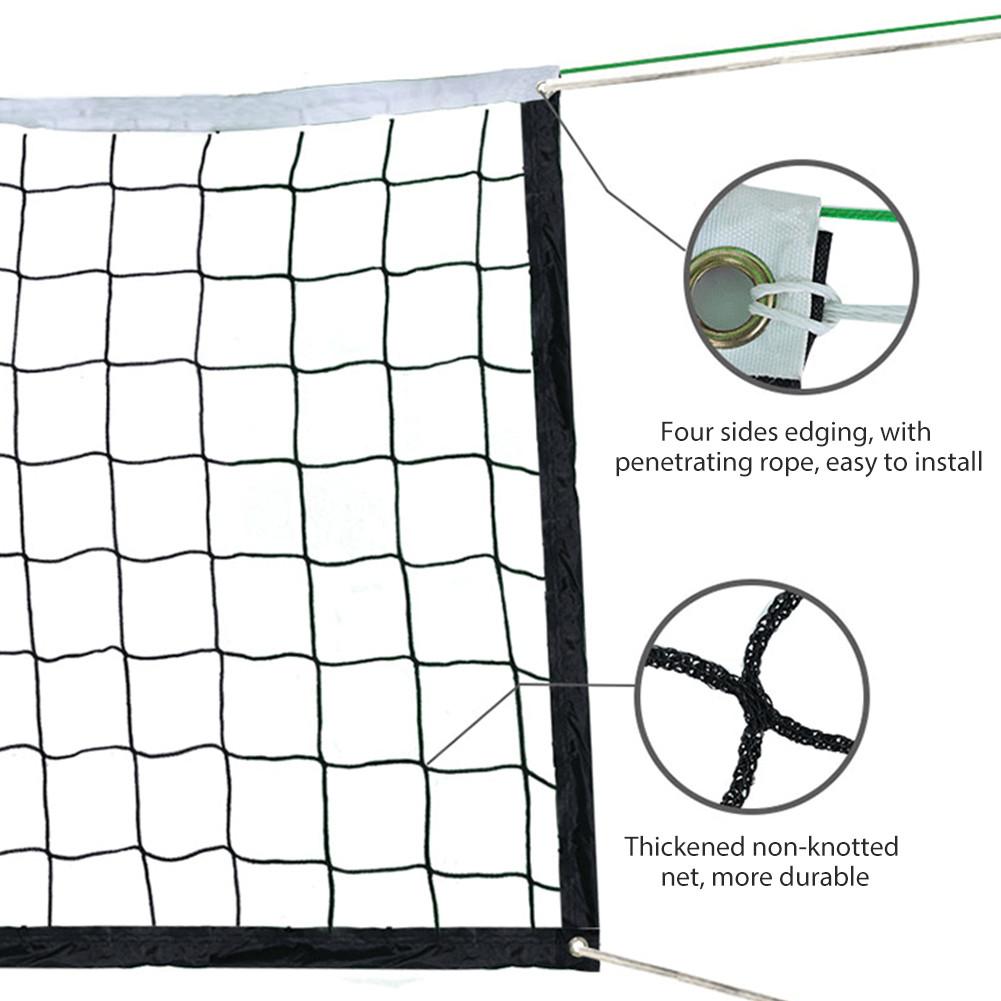 Sportstræning standard badmintonnet udendørs tennisnet mesh volleyballnet øvelse 3 størrelser solbeskyttelsesnet: Mørkegrå