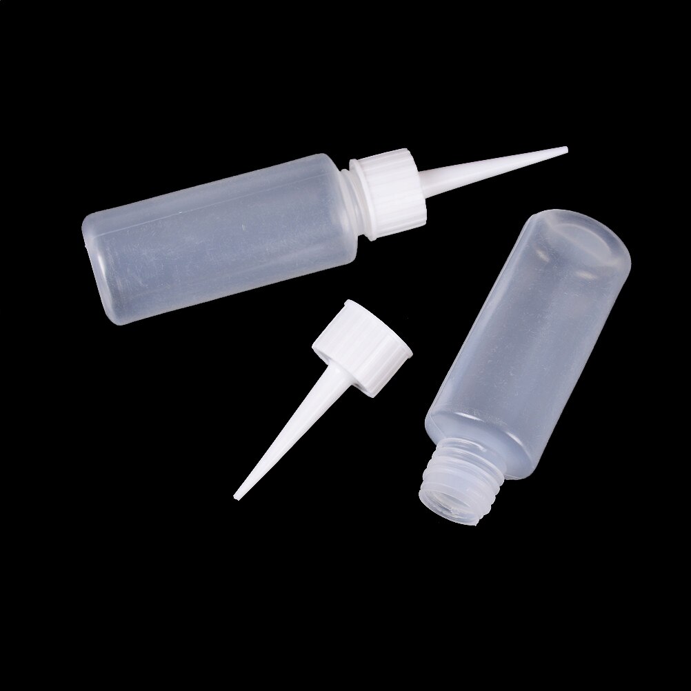 2pcs Empty Dropper Squeezable Liquid Bottle PE Plastic Needle Bottle Dropper Eye Liquid Container Plastic Bottles 50ml