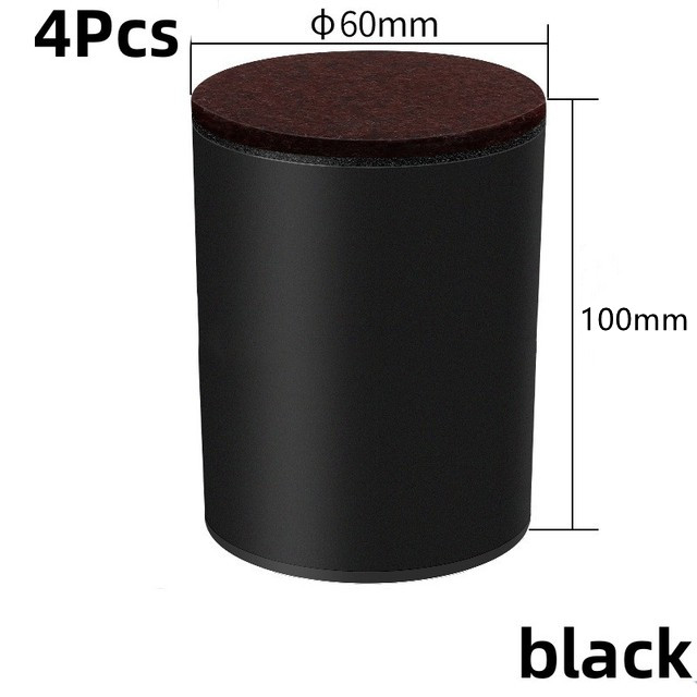 4 Stuks Koolstofstaal Zware Meubels Verhogen Voetpad Bed Sofa Stoel Voeten Voeten Voeten Slijtvaste Anti Slip Mat Carbon Staal Riser: Lavendel