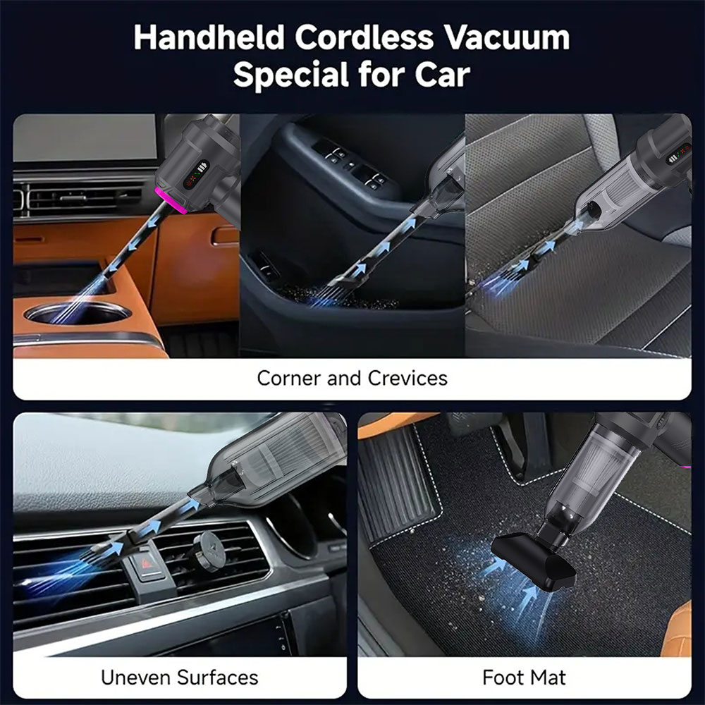 Cleaning Blower Tool Car Vacuum Cleaner Type-C Charging Portable Electric Air Duster Blow Drying Dust Removal 3 Gears adjustable