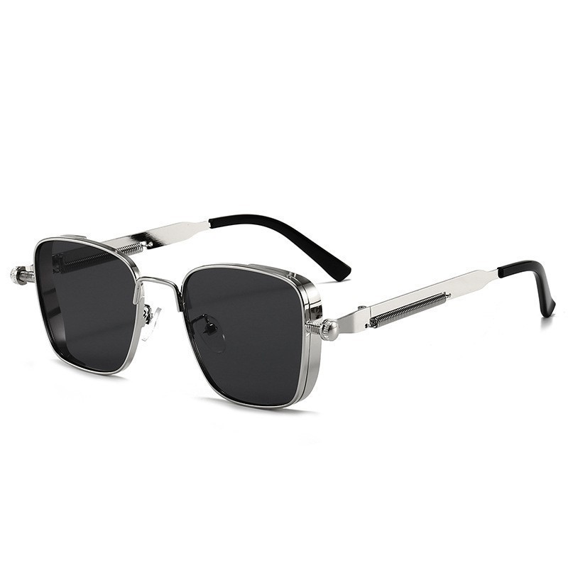 2025 Polarisierte Sonnenbrille für Herren, hochwertig, hübsch, zum Fahren, speziell, Anti-UV, hochwertige Metall-Punk-Modetrends-Sonnenbrille
