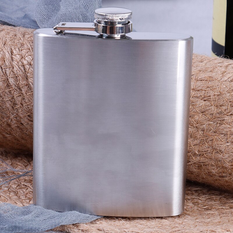 Stainless Steel Hip Liquor Whiskey Alcohol Flask Cap 7 Oz Pocket Wine Bottle