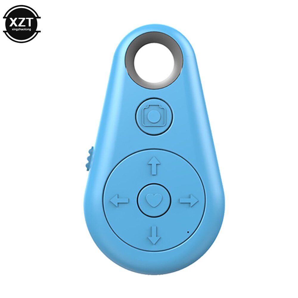 Bouton de télécommande Bluetooth pour téléphone portable, obturateur de caméra Selfie pour TikTok E-book tourner la Page pour SamSung Xiaomi: Bleu