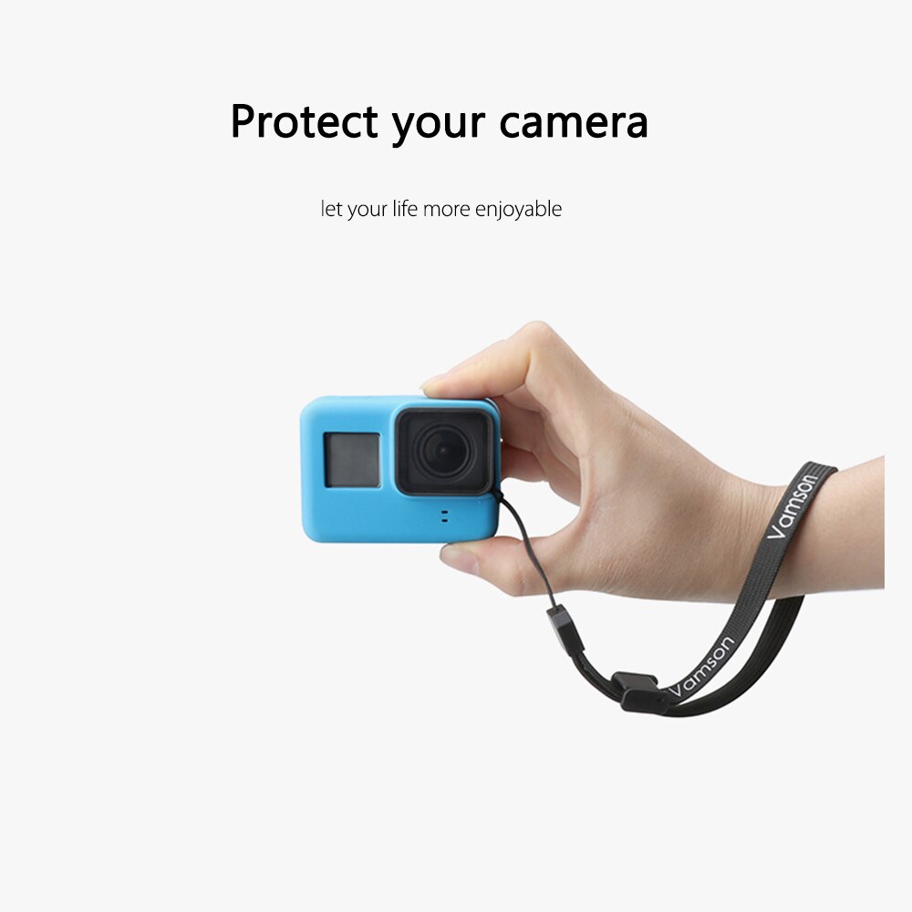 Vopon für Gopro Held 7 Schwarz 6 5 Zubehör Farbe Weiche Silikon fallen Abdeckung für Gopro Held 7 6 5 schwarz Sport Kamera VP629