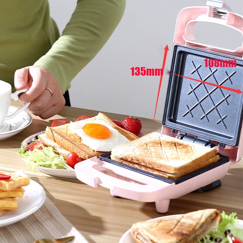 Sandwich Maker Breakfast Machine Toaster Machine Home Light Food Waffle Maker Multi-Function Heating Toast Pressure Toaster