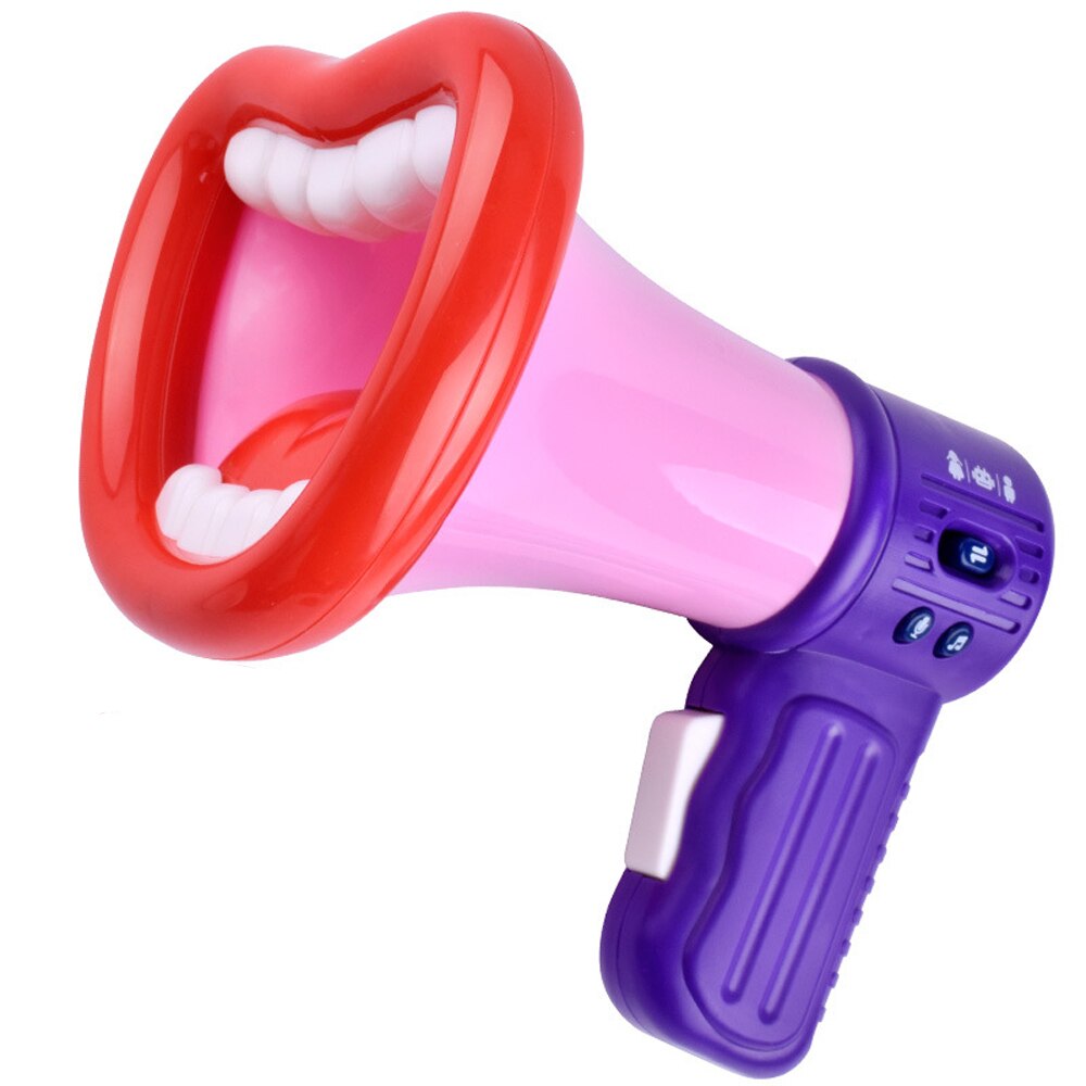 Kids Smart Voice Changer Toys Funny Voice Change Speaker Tooth Mouth Educational Interactive Loudspeaker Toys for Children: Pink