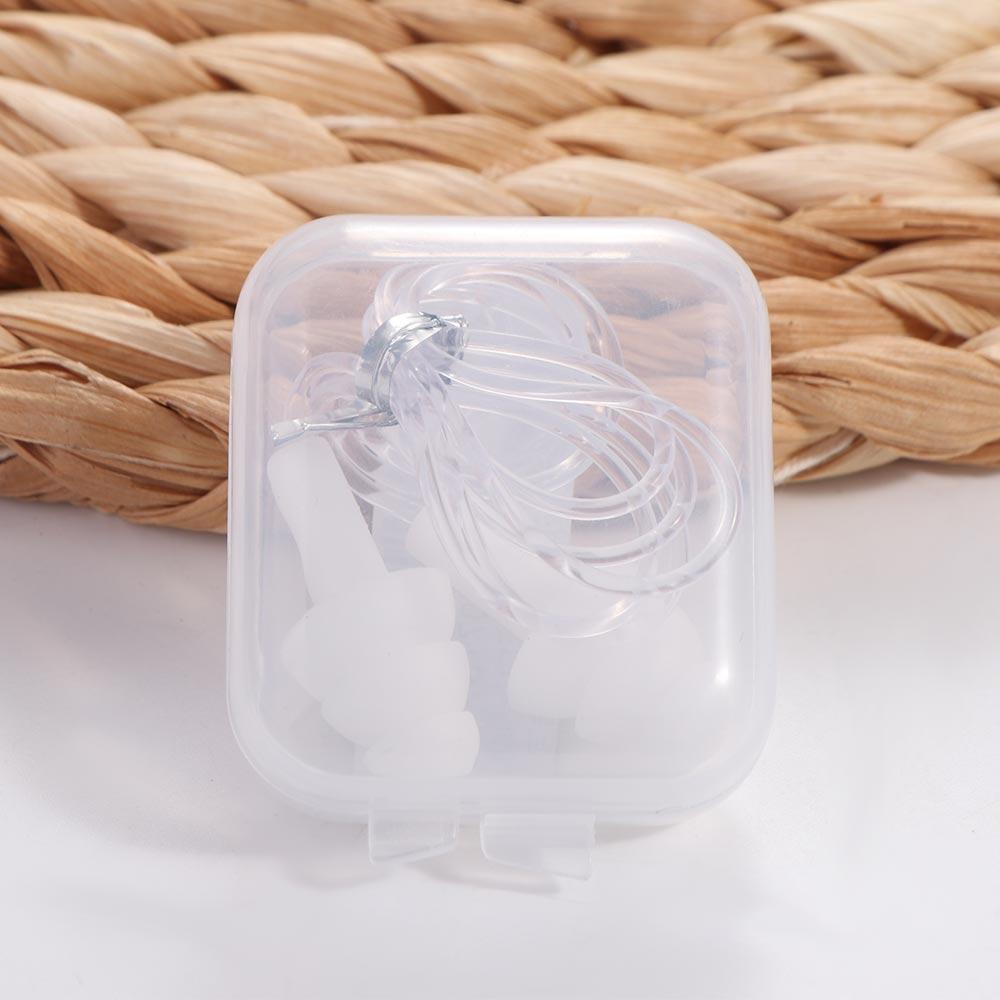 Zwemmen Accessoires Slaap Oordopjes Gehoor Voor Volwassen Zwemmen Zwemmen Oordoppen Siliconen Oordoppen Neus Clip Oordopjes met Touw: YELLOW