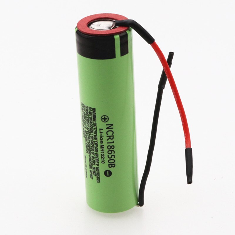 4 stks/partij Originele NCR18650B 3.7 v 3400 mAh 18650 Lithium Oplaadbare Batterij Lassen silicagel Kabel DIY batterijen