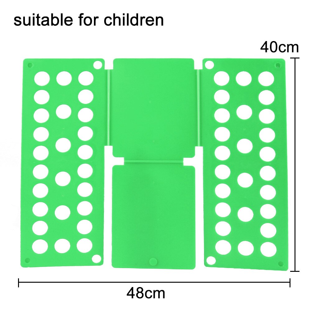 HILIFE T Shirt Folding Board Kids Magic Clothes Folder Jig For T Shirts Jumpers Organizer Save Time Quick Laundry Holder: green S
