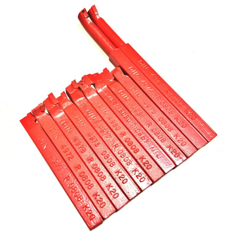 11Pcs 10X10 Mm, carbide Tip Getipt Bit Set Gesoldeerde Frees Gereedschappen Voor Metalen Cnc Draaibank, Lassen Draaien Gereedschaphouder