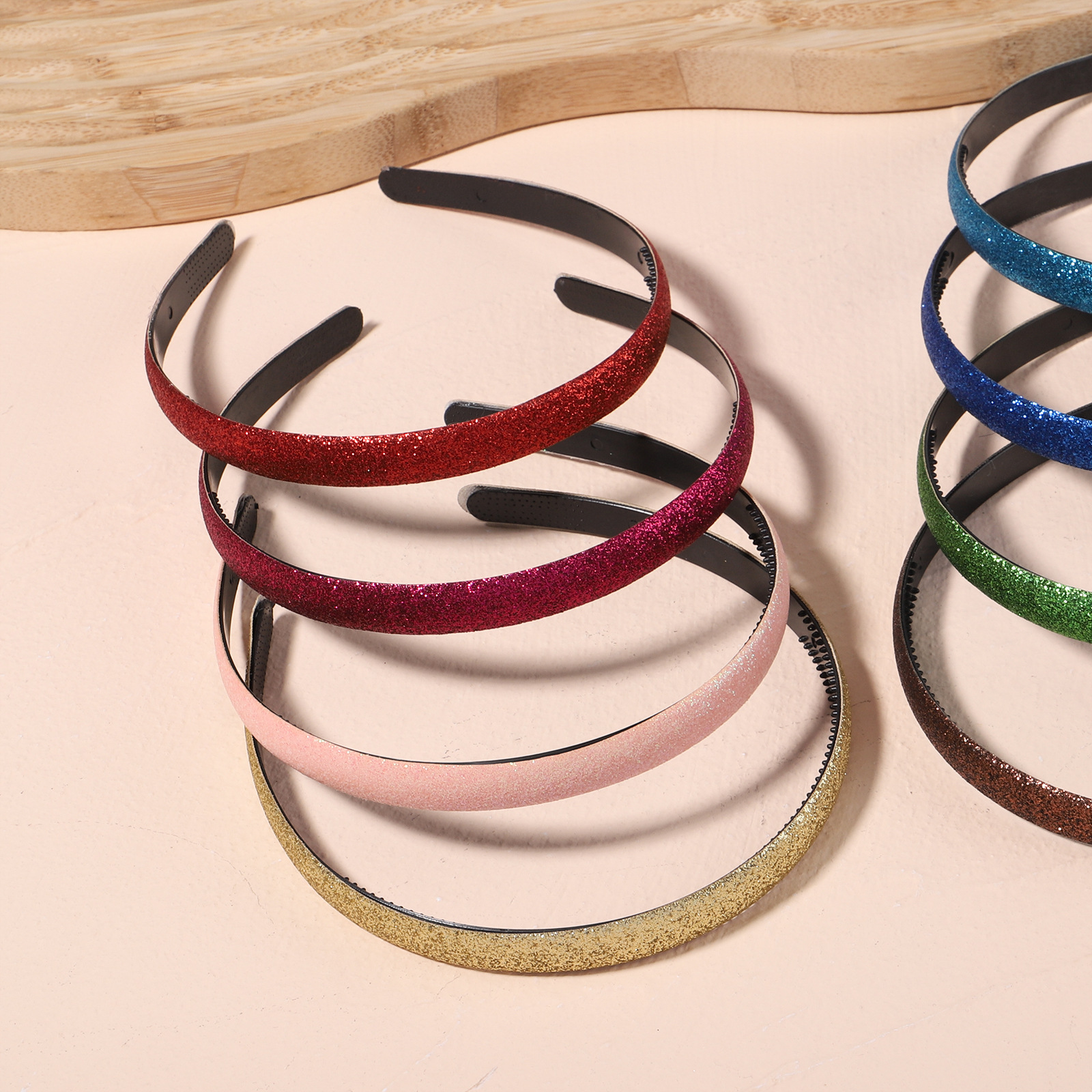 Macaron Sparkly Headbands Hairband Children Shining Head Hoop for Girls Brimmed Glitter Headdress Sweet Simple Hair Accessories