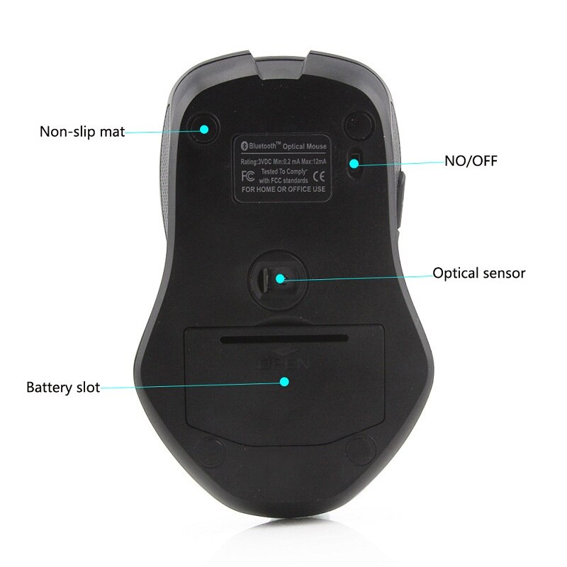 1600dpi Wireless Mouse Computer Bluetooth Mouse PC Mause 6 buttons Ergonomic Optical Mouse For Macbook air Xiaomi Laptop Mice