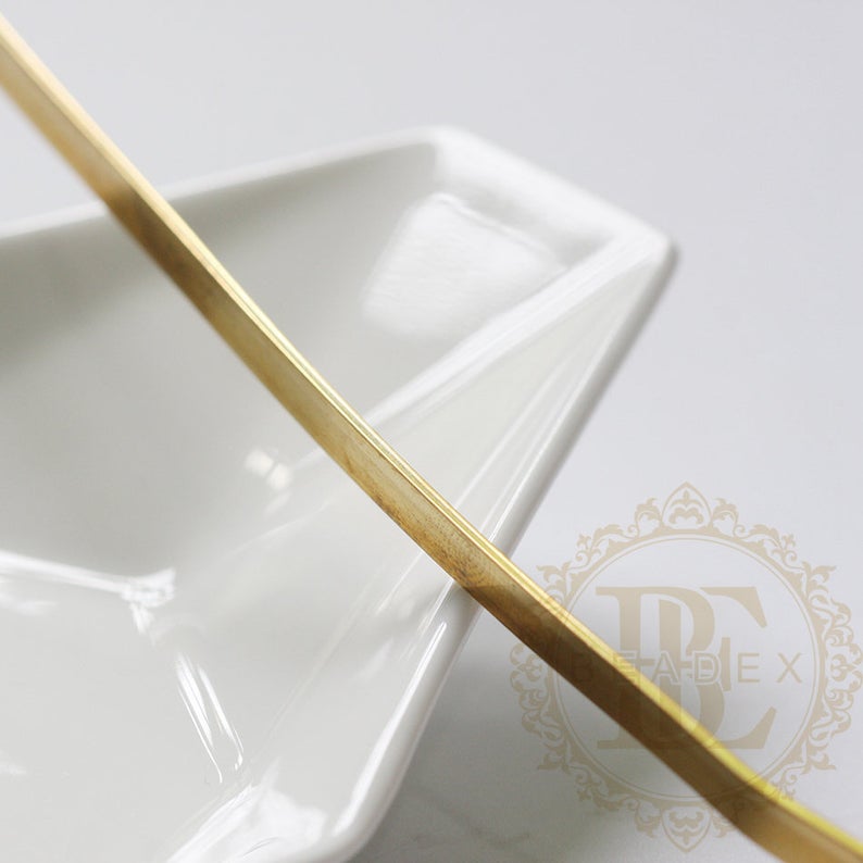 1 Meter Half Hard Solid Raw Brass Wrapping Wire - Flat Wire - 18g: 4mm Width