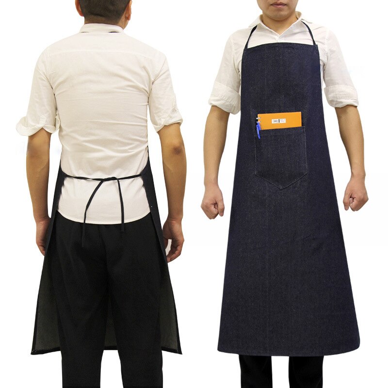 Denim Apron with Pocket for Welding Protective Gear Safety Workwear Housekeeping Denim Apron