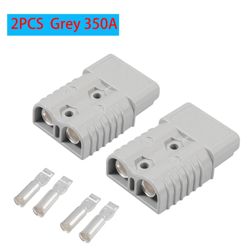 2 Stuks Voor Anderson 50A 120A 175A 350A 600V Plug Kabel Terminal Batterij Power Connector Kit Quick Plug batterij Opladen Connector: Sky Blue