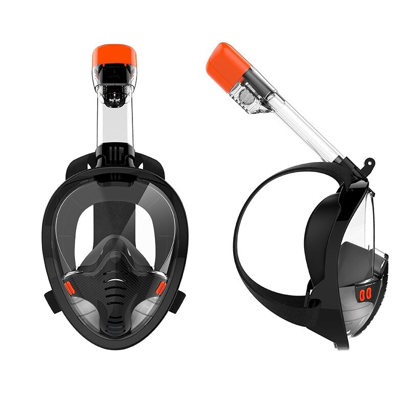 Full Face Snorkel Mask Adult Snorkeling Mask with Detachable Camera Mount Swimming Training Diving