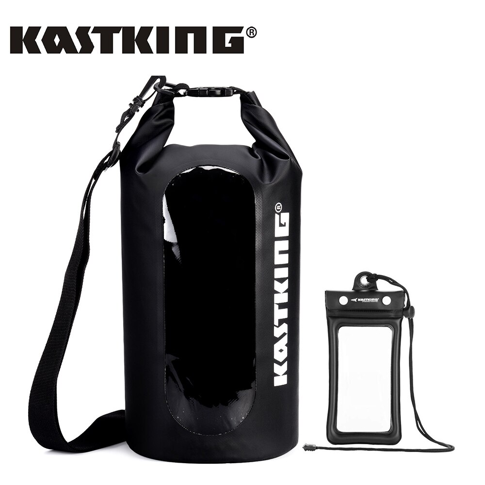 KastKing 100% Waterproof Dry Bag with Clear Window 500D PVC Material Dry Bag 10L 20L 30L For Fishing Camping Kayaking Hiking