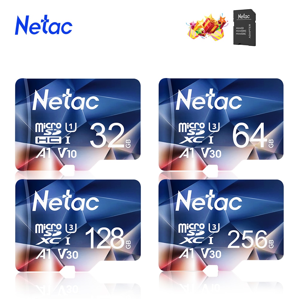 Netac Micro SD Card Memory Card Class10 TF Card 128GB 32GB 64GB 256GB 16GB 512GB Max 100Mb/s SD/TF Flash Card for phone and PC