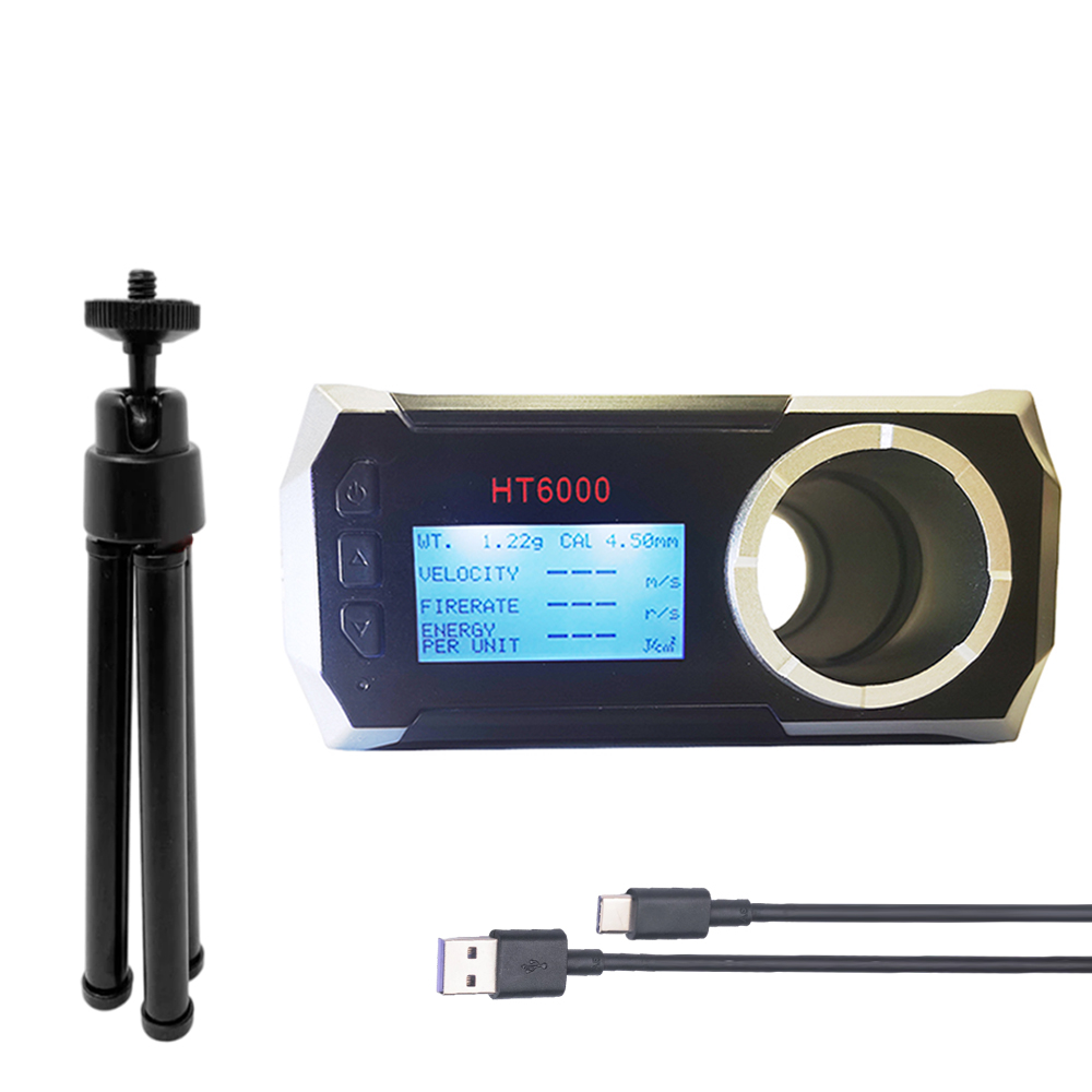 WIFI HT6000 Multifunctional for Shooting Speed Meter Ball Velocity Energy Measurement LCD voice 0-999 m Shooting Speed Tester