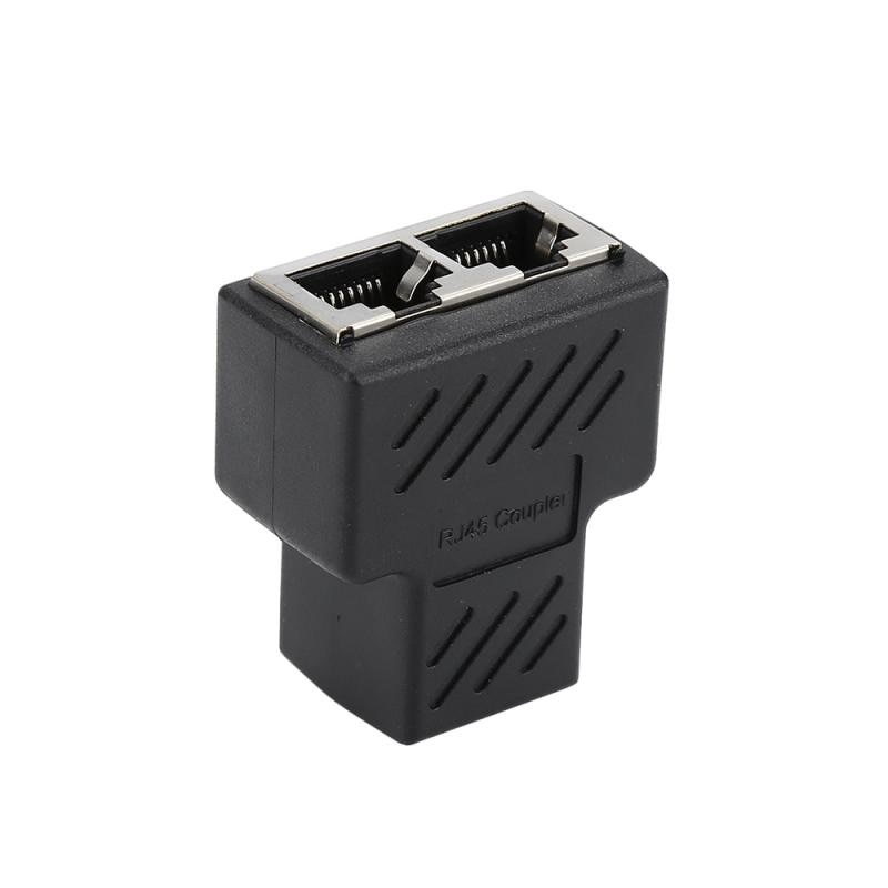 1 to 2 rj45 splitter netværksadapter stik split kabel netværk forlænger forlænger stik ethernet lan dobbelt porte stik