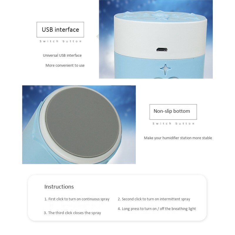 Lucky Cup Humidifier USB Car Humidifiers Home Air Humidifier Mini Air Humidifier