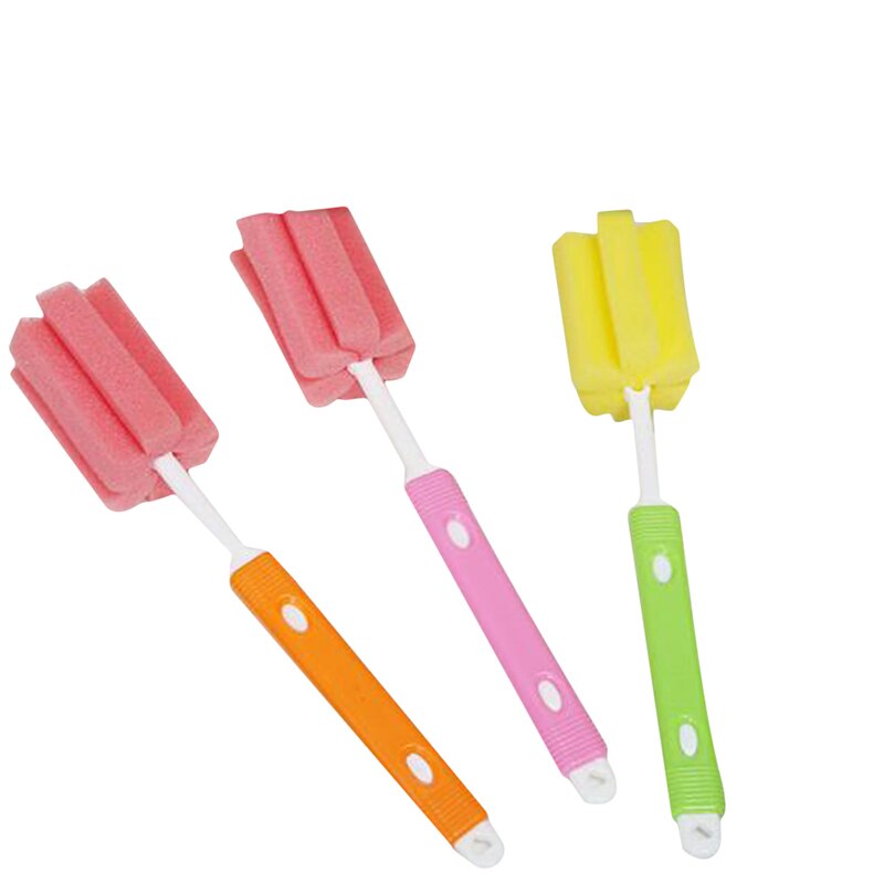 Long Handle Milk Bottle Brush Nipple Brush Cleaning Tubes Pacifier Brushes Home Supplies Sponge Cup Brush