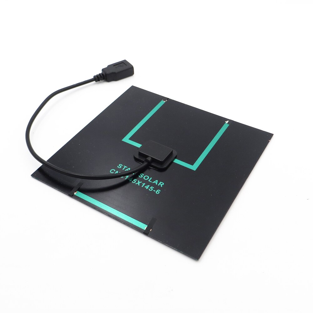 Solar Panel Charging USB Interface 3W 6V Polycrystalline Solar Cell DIY Solar Charge Battery cable 30cm 5V USB output 6VDC