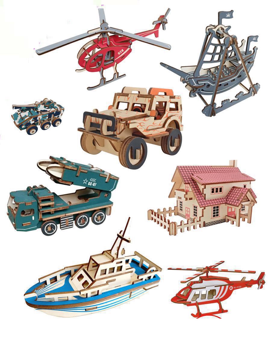 Ant Building Children's wooden puzzle stereo 3d toy model boys puzzle force assembling building blocks children's birthday