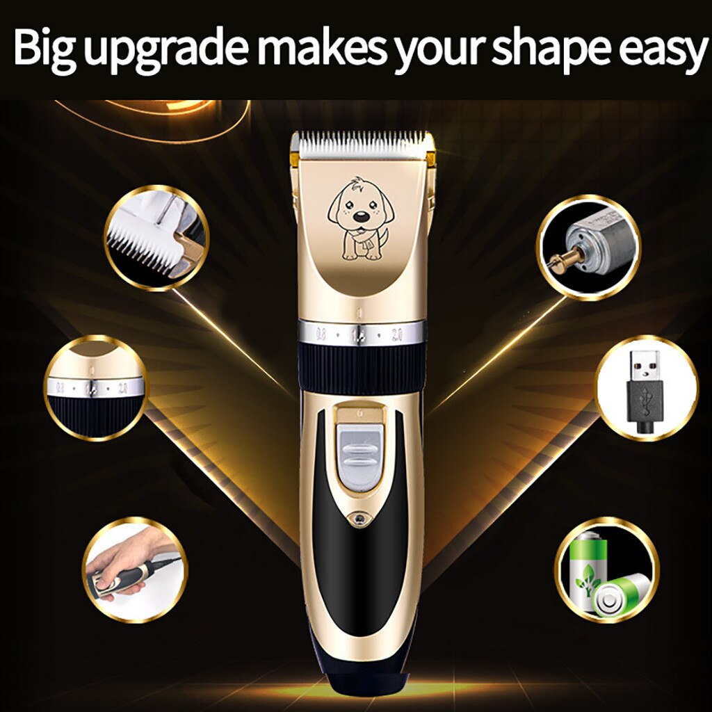 Lipeper Dog Clipper, Dog Shaver Clippers Low Noise Rechargeable Cordless Electric Hair Trimmers