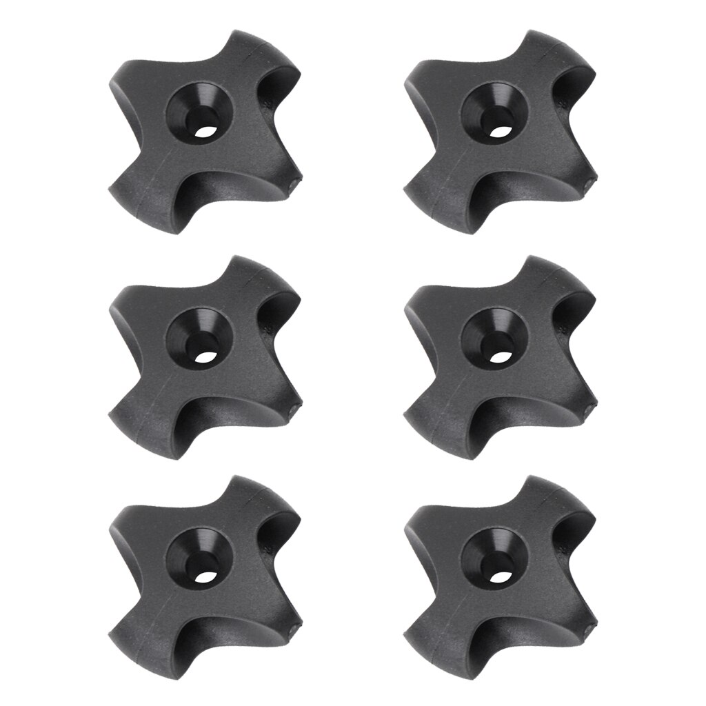6 Stuks Zwart Nylon Dek Line Gids Kano Marine Boot Kajak Fitting