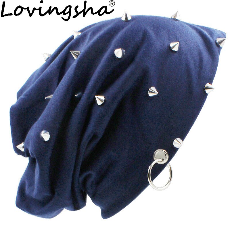 Lovingsha syyshatut naisille hip-hop talvityttö skullies niitit vanteet naiset ohuet pipot miesten hattu unisex  ht071