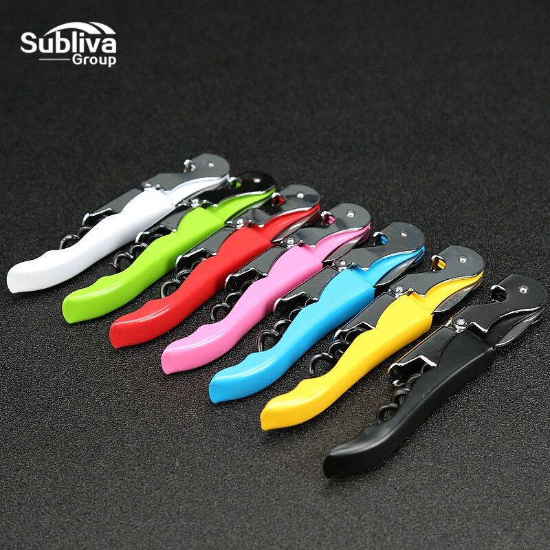 Sacacorchos de acero inoxidable para botellas de vino, abridor de botellas de cerveza, cortador para utensilios de cocina, accesorios de Bar,