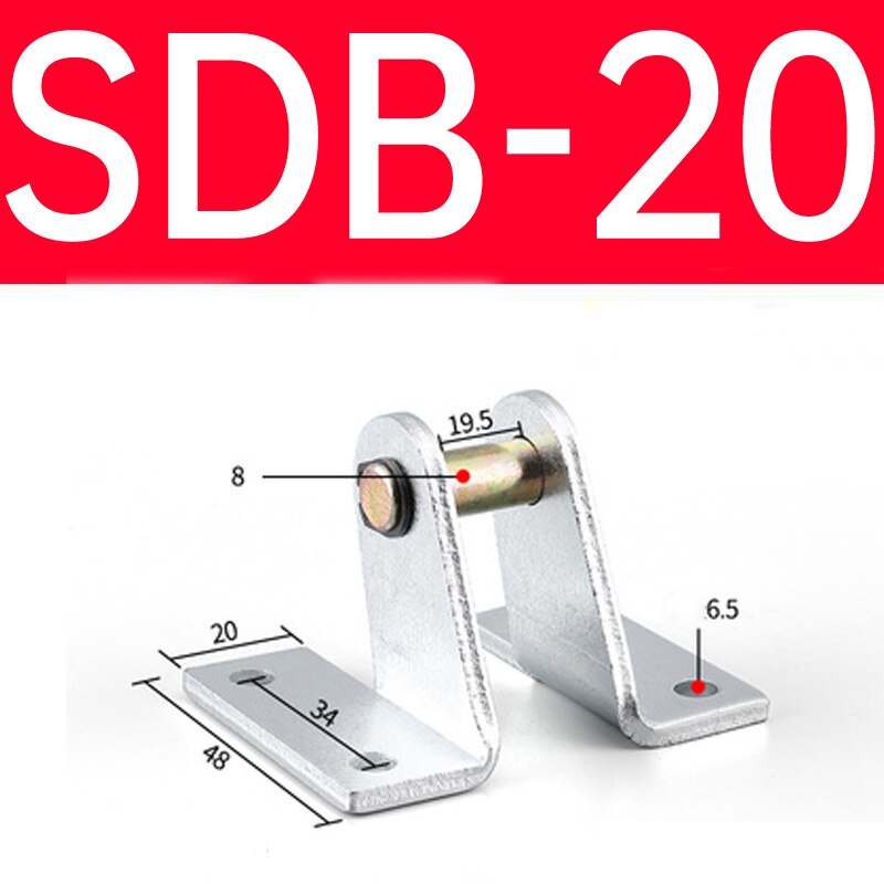 1 stk mal/ma standard sdb beslag pneumatisk luftcylinder monteringsstativ type sdb 16-20-25-32-40: Sdb -20