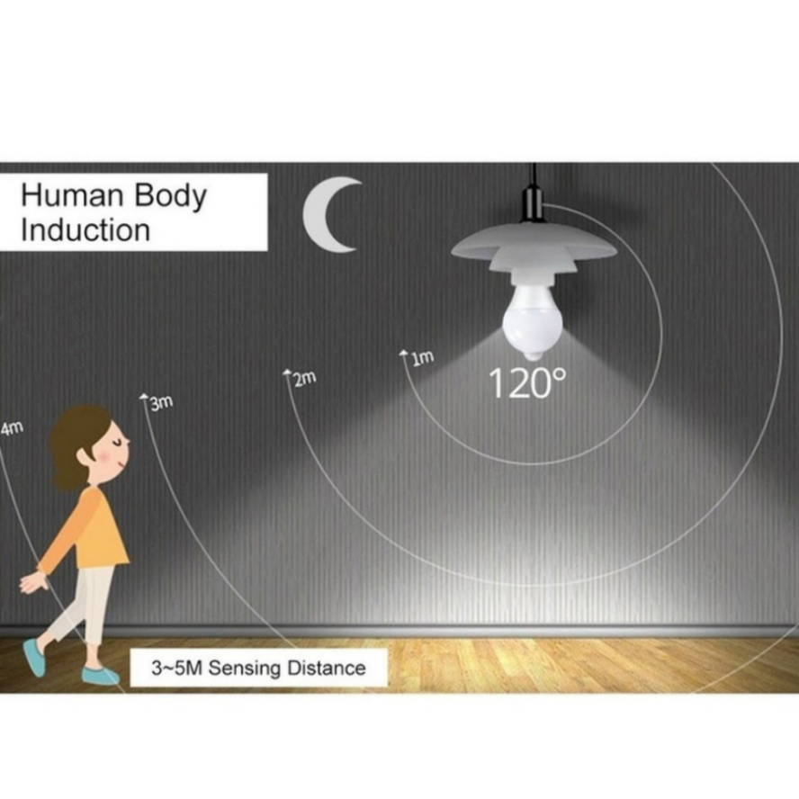 E27 st 20w ac220v led-rörelsesensorlampa led-lampa pir-sensorlampa automatisk på/av led-nattlampa för parkeringsbelysning i hemmet  ac85v-265v st