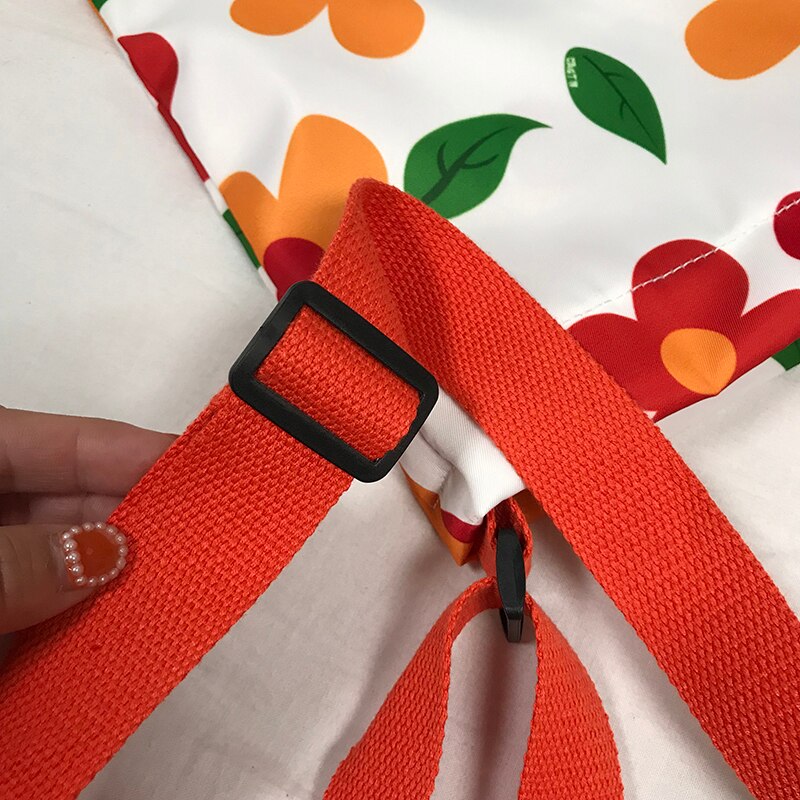 Japonais ins fun mignon fleur impression été sac de toile décontracté Harajuku ulazzng doux grande capacité vintage diagonale sac