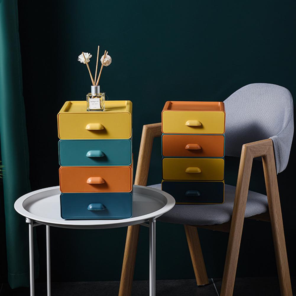Organizer Drawer Collapsible Large Capacity ABS Stackable Desktop Storage Box for Bathroom