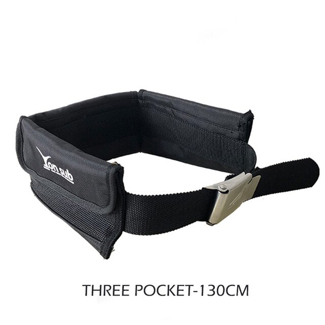 Bolsa de cinturón de peso para submarinismo, pesca submarina, cinturón de peso de repuesto con hebilla de acero inoxidable de liberación rápida, accesorios de buceo: Black 130cm