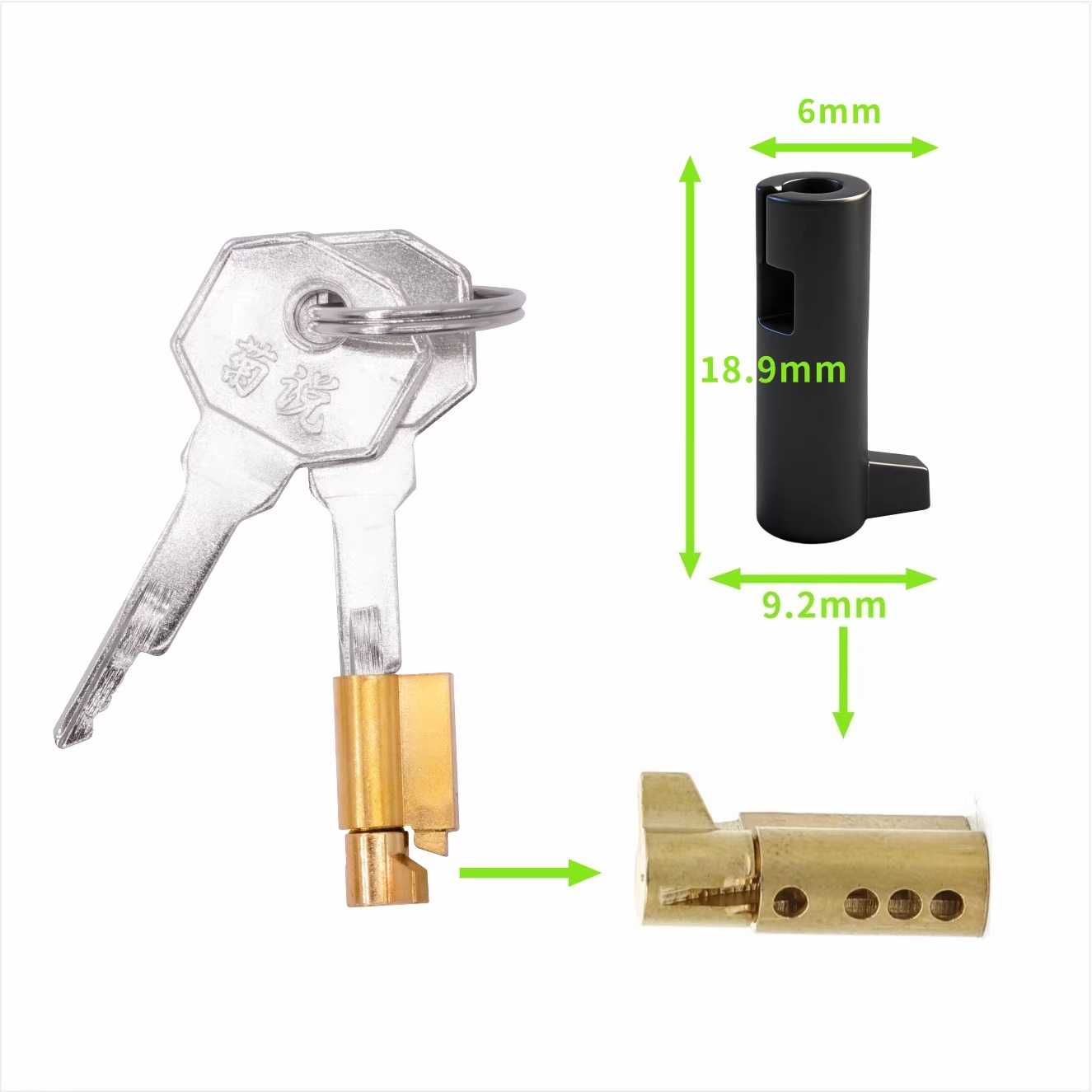 Kuisheidskooi-slotcilinder kan de beveiliging doorstaan ​​Niet-wegwerpslot Elke set bevat 5 sleutels en 5 slotcilinders SexToy 18+