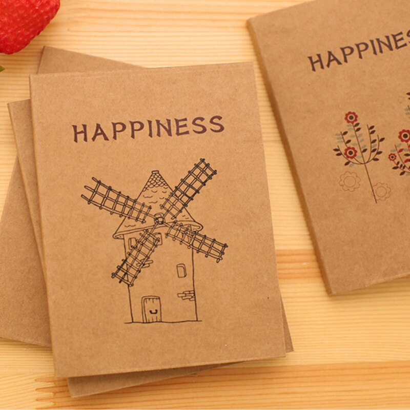 12pcs/lot Retro birds and flowers Craft Paper Notepad Diy Korea Handwritten sketches supplied for Student School Office