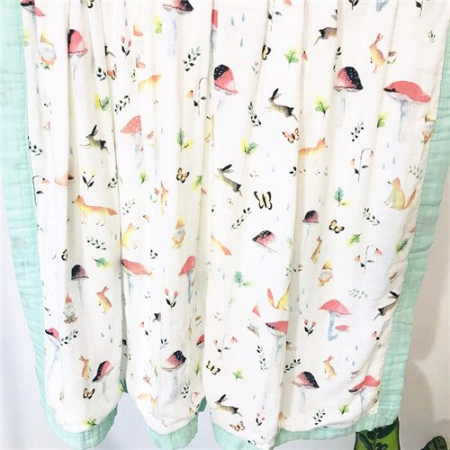4 lager bambu muslin träd baby muslin filt vattenmelon täcke swaddle bättre än anais baby/bambu filt spädbarnssjal: Mogu