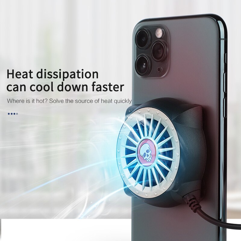 KUULAA Mobile Phone Radiator Gaming Phone Cooler Phone Cool Fan Cooling Heat Sink For Xiaomi IPhone Samsung Accessories TXTB1