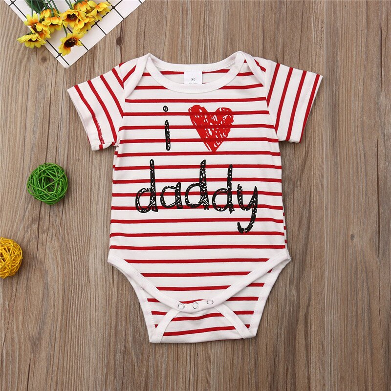 I love daddy Baby Baby Boy Girls Romper Clothes Body suit Jumpsuit Kids Outfits Clothings Outfits Sunsuits The Father's day