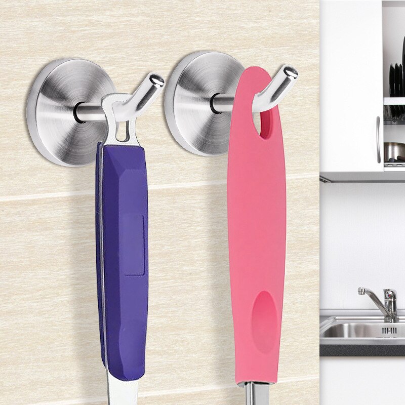 Muur deur achterhaak roestvrij staal kledinghanger badkamer keuken handdoekhaak zilveren haken huishoudelijke artikelen