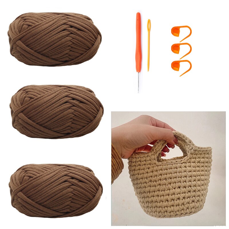 TPRPYN – Mini sac à main ananas, kit de crochet avec fil, kits de pochette de plage, panier tricoté fait main pour débutant avec vidéo: 29-3