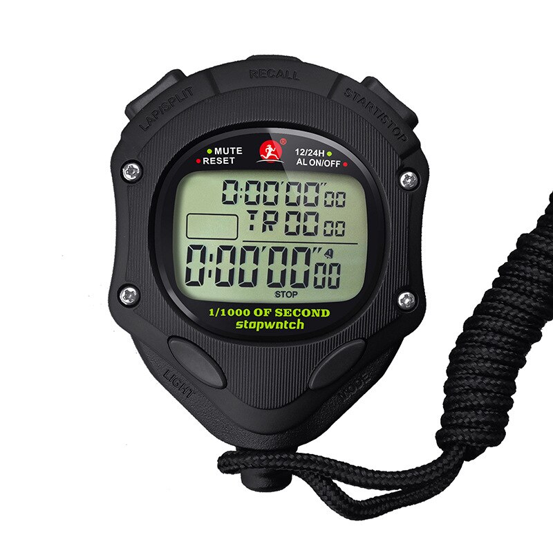 Digital Stopwatch Timer Multifuction Handheld Training Timer Portable Outdoor Sports Running Chronograph