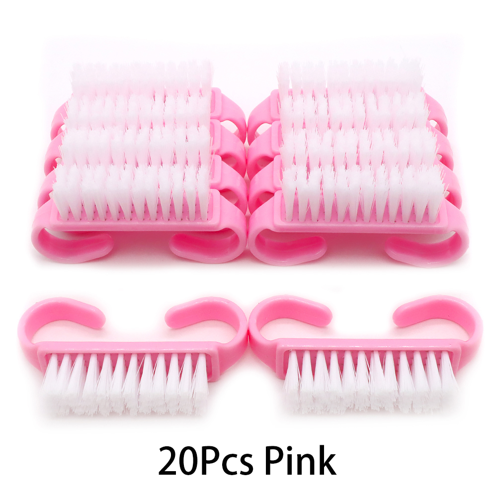 10/20/50/100 Stuks Handgreep Nagelborstel Vingernagel Scrub Schoonmaken Nagelborstels Cleaner Nail scrubber Bulk Voor Mannen Vrouwen JEARLYU: Bordeaux