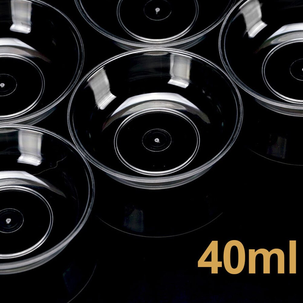 100pcs Disposable Sauce Dipping Bowls Plastic Vinegar Dishes Dip Dish Condiment Flavored Seasoning Pepper Dipping Portion Cups